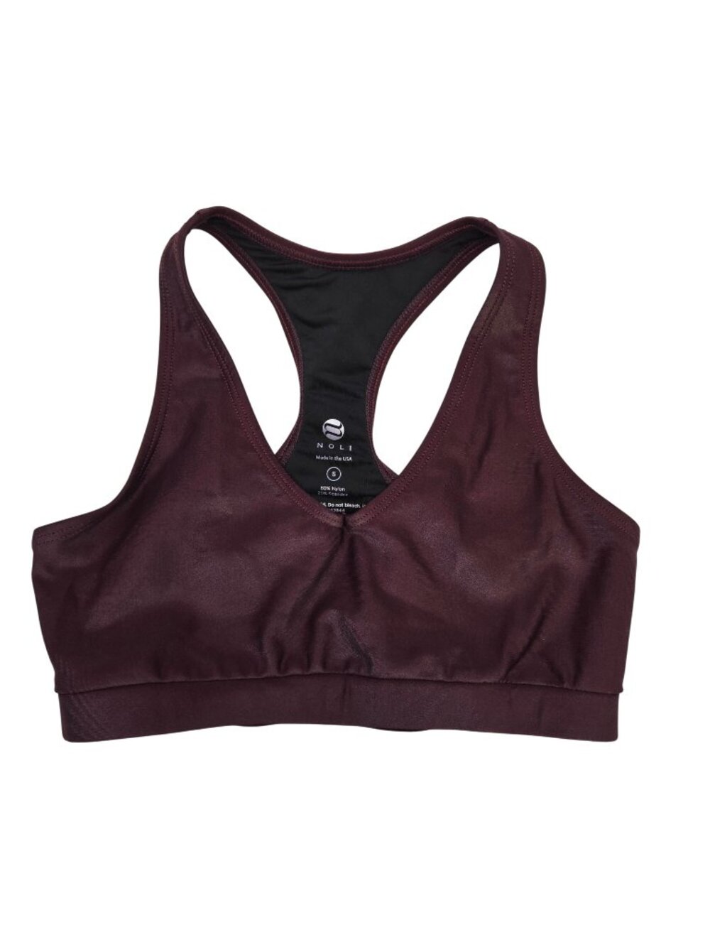 Noli Liquid Studio V-Neck Racerback Sports Bra Size Small
